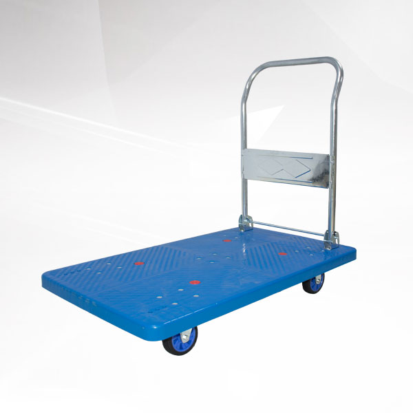 藍色單層平板車